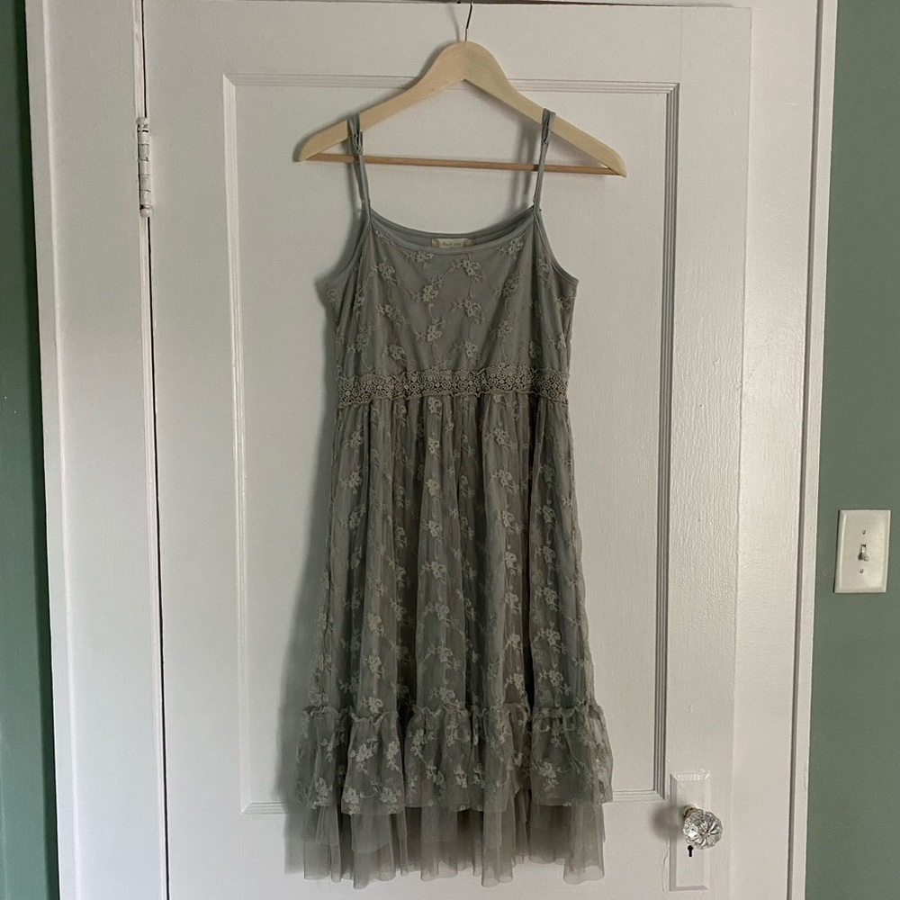 Sage green, lace dress from Altr’d State.